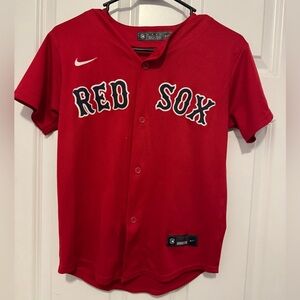 Boys size M Boston Red Sox Button up jersey